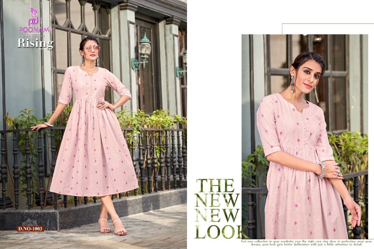 Poonam Rising 2 Trending Cotton Printed Ethnic Wear Kurti Collection